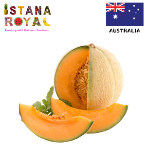 SWEET & JUICY ROCK MELON IMPORTED FROM AUSTRALIA - WHOLE - ISTANA ROYAL FRUITS