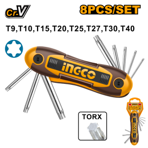 INGCO 8-IN-1 FOLDING KEY SET | HEX BALL POINT HEX & TORX KEY | HHK14081 HHK14082 HHK14083