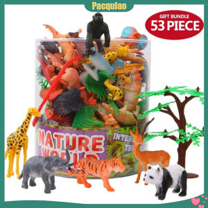 【COD】53 Pieces Of Mini Jungle Animal Toy Set Valefortoy Realistic Wild Animal Learning Party Boy Girl Child Toddler Forest Small Farm Animal Toy Set