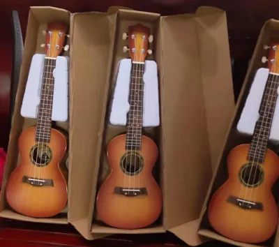 23 Inch Acoustic Concert Ukulele with digital tuner Body Engineered Fingerboard 2pcs Picks1 strap 1 bag