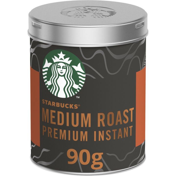 STARBUCKS Medium Roast Premium Instant Coffee, 90g Tin HALAL Lazada