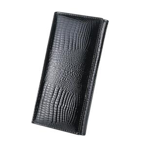 Hoàng Gia Bagger da thật Retro Ví dài cho phụ nữ đa khe đựng thẻ đồ đựng thẻ Túi cầm tay họa tiết cá sấu Ví 2493
