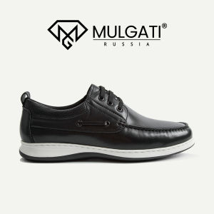 Giày da nam MULGATI Boat Shoes da trơn buộc dây - K62-2