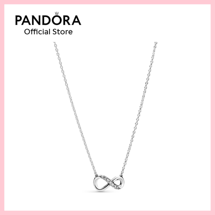 PANDORA : Sparkling Infinity Collier Necklace in 14k Gold-plated mix main image 1