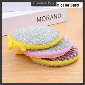 [Creative] 3 10 PCS Double Sided Dishwashing Sponge Dish Washing Brush Pan Pot Dish Wash Sponges Household Cleaning Reusable Kitchen Tool
