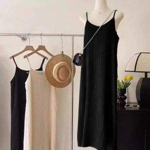 TOO AGHAST69ST7 French Style Cami Maxi Dress Loose Fit Sleeveless Sleeveless Maxi Dress Elegant Long Length Casual Long Dress Casual Wear