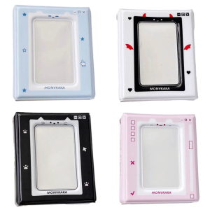 Photocard Album nhỏ màu sắc đáng yêu Kitten chủ đề hình ảnh chủ cho 3-3.5inch Sách Ảnh với nút đóng cửa