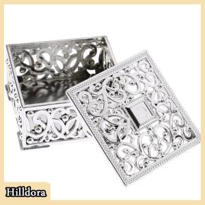 [Hilldora] กล่องพลาสติกใส่ของมีค่ากล่องขนมทรงสี่เหลี่ยมหีบสมบัติกล่องของขวัญแต่งงาน