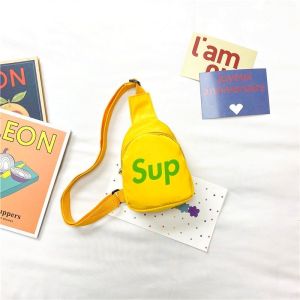 Túi đeo chéo mini chữ SUP đa màu nhẹ thời trang nhỏ gọn đựng đồ cá nhân cho bé khi đi học đi chơi