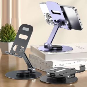 LUMIYA 360 Rotate Mobile Phone Holder Metal Adjustable Live Mobile Phone Stand Mount Universal Flexible Folding Phone Bracket