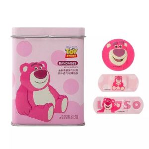 Băng cá nhân cute băng keo cá nhân dễ thương hoạt hình cho bé gấu dâu Lotso Disney Pixar hộp 40 miếng