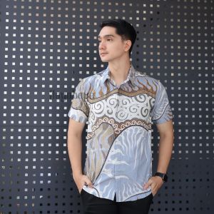 Jayabaya Batik SINABUNG Kemeja Katun Lengan Pendek