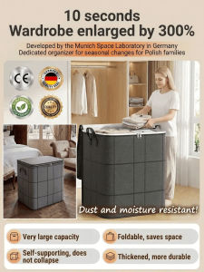 Foldable Clothes Storage Bag Blanket Organizer Space-Saving Wardrobe Organizer for Home