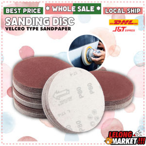 Sanding Disc 3 4 5 Inch Kertas Pasir Polish Abrasive Round Red Sandpaper Velcro Sand Paper Pad Polishing Grinder 砂纸