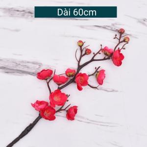 Cành hoa đào giả đẹp cao cấp PAVAVA để bàn trang trí decor phòng khách làm cây giả trang trí quán cafe ngày tết nhiều màu kích thước từ 60cm đến 120cm chất liệu nhựa kết hợp vải lụa