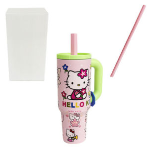 Tumbler with Handle Tumbler with Lid and Straw Stainless Steel Travel Mug 100% Leak Proof