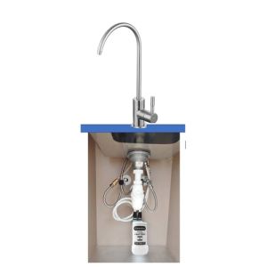 Cleansui Under Sink Water Filter System with Mono-tap - dedicated purified water system featuring a stainless steel mono tap + Cleansui UZC2000/BUC12001 cartridge for clean safe drinking water directly from your sink.