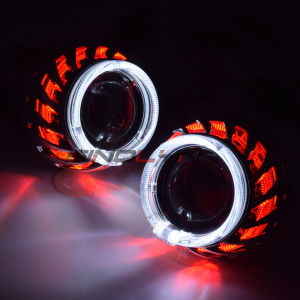 Headlight Lens H4 H7 Bi-xenon Projector Angel Eyes Spiral Hotwheel LED Dual Halo Car Lights Accessories Tuning Retrofit