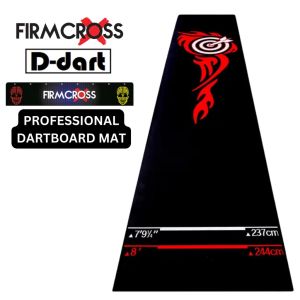 FIRMCROSS Dartboard Mat Carpet - Poly 02 Professional Standard Size Dart Mat/Carpet with Throw Line Sticker Carpet Papan Dart