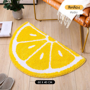 พรมเช็ดเท้าครึ่งวงกลม ขนาด 40x60cm ลายน่ารัก พรมปูหน้าห้องน้ำ ซับน้ำได้ดี