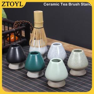ZTOYL Gốm matcha trà xanh Chasen chủ đứng Bát Tre Whisk Máy xay bàn chải Trà Công cụ chủ trà phụ kiện teaware