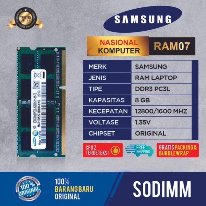 Ram Laptop Samsung 8gb DDR3L PC3L-12800 Lazada Indonesia