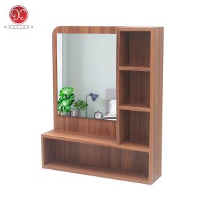 DEcTionS Rak Kosmetik Gantung Meja Rias Plywood 12mm 8kg 60x50cm Dengan Cermin 35x30cm Kamar Tidur Putih/Hitam/Coklat Tahan Air & Tahan Lama