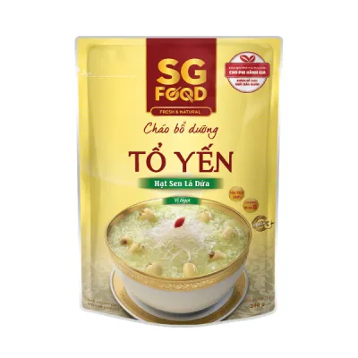 Combo 3 Gói Cháo bổ dưỡng Sài Gòn Food Tổ yến Hạt sen lá dứa 240g