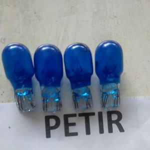 Bohlam Lampu Sein Standar Warna Biru 4 PCS MOKINI Kanan Kiri Semua Jenis Motor Mobil T13 12Volt 10watt