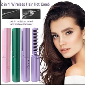 [New Upgrade] Lazy Curling Iron Rechargeable Negative Ion Hair Straightener Negative Ion Straight Hair Curling Iron