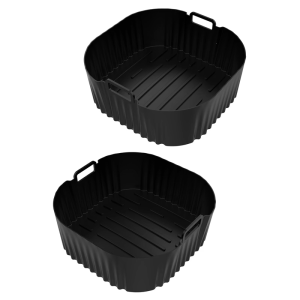 Pack of 2 Square Nonstick Air Fryers Pads Silicone Baking Tray Cooking Liners Air Fryers Silicone Baskets for Air Fryers