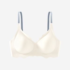 🌈Ready Stock Malaysia🌈 Ice Silk Wireless Latex Seamless Lingerie Girls Bra Women