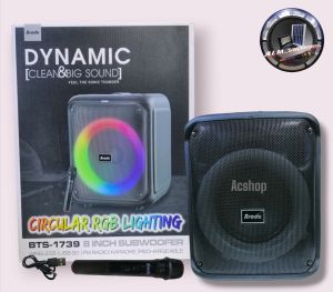 BRUDO BTS-1739 COLORFUL LED LIGHT PORTABLE  WIRELESS SPEAKER