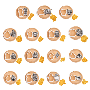 Detailed Cartoon Cookie Practical Plastic Pastries Bakewares Pressable Biscuit Mould for Home Baking Enthusiasts