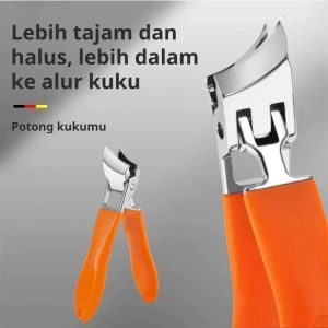 Gunting Kuku Miring Splash-Proof Nail Clipper Jepitan Potong Kuku Anti Cantengan Gunting Kuku Sudut