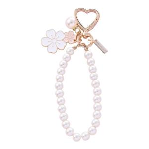 Dễ Thương Hoa hai màu thư ngọc trai Keychain phụ kiện lý tưởng cho phụ nữ sinh viên và những người đam mê thời trang