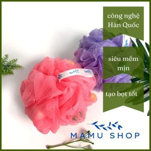 Bông tắm tròn bông tắm tạo bọt cao cấp hàn quốc Mamu shop M03
