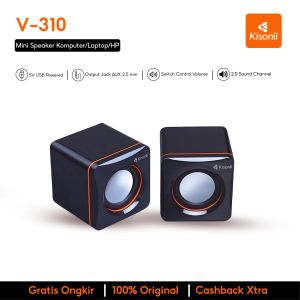 KISONLI Mini Speaker komputer/laptop V400 Dual Bass With Volume Control