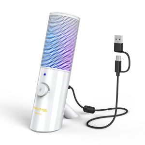 7RYMS AT10 RGB micrô USB Micro ngưng tụ cardioid cho streaming podcasting chơi game phổ quát cho PC máy tính xách tay điện thoại thông minh PS4/5