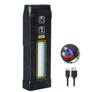 LED dual light source flashlight TYPE-C fast charging multifunctional magnet work outdoor camping emergency flashlight