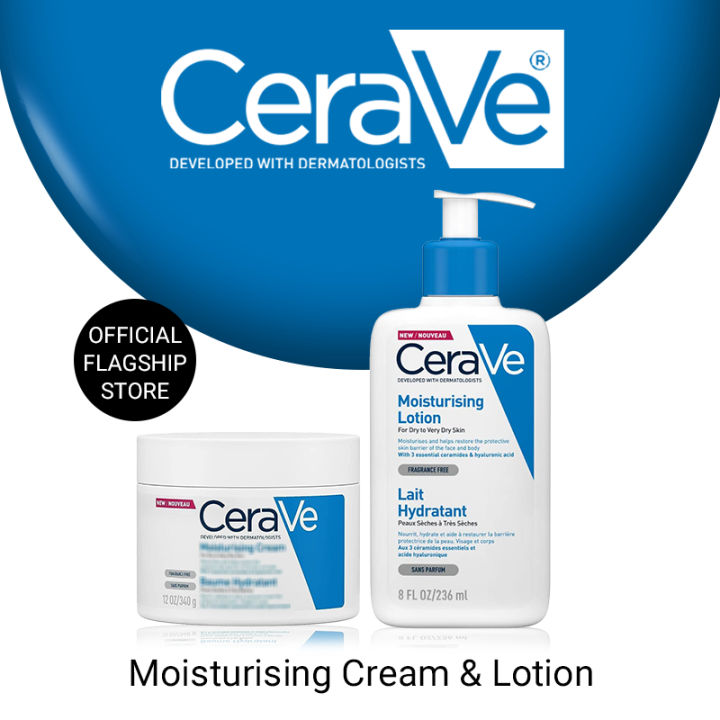 Cerave Moisturising Cream And Moisturizer Lotion With Ceramides Soothing