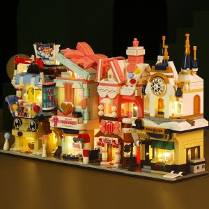 Paifu MINI Building Blocks For Kids 7 To 12 Years Old City Street View Coffee Chinese Style Bricks Puzzle Educational Toys Birthday Gift (Without Box)