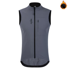 YKYWBIKE Winter Men Thickened Fleece Windproof Waterproof Cycling Jersey Warm Jacket MTB Riding Vest