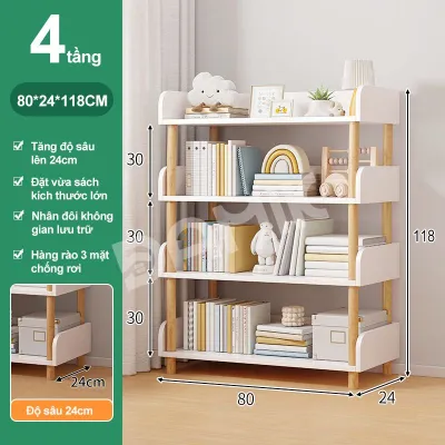 DAMIK kệ sách gỗ 4/5 tầng giúp bạn cất gọn đồ đạc