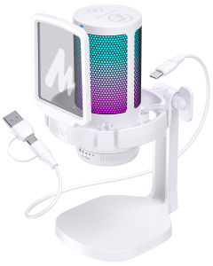 Mic thu âm MAONO DGM20 Micrô tụ điện USB RGB micrô khử tiếng ồn có phần mềm nút tắt tiếng for recording streaming gaming podcasting