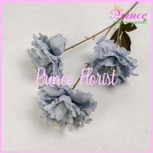 Peoni Rush Cabang 3 Bunga artificial Imitasi kain untuk Dekorasi Hiasan cafe kamar rumah dan dekorasi pelaminan dan Wedding Import artificial palsu kain premium termurah