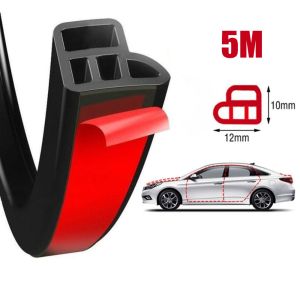 MIRELINA 5/10M Car Door Seal Strips Rubber 2 Layer Car Door Seal Durable Windproof Hood Sealing Strip Automobiles