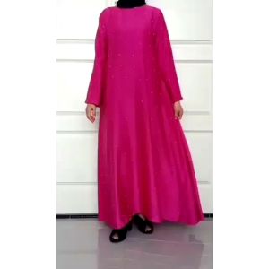 abaya gamis pink pesta arab PinkSweet modis kekinian