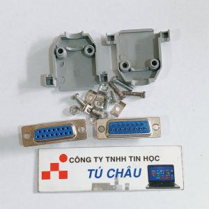 Đầu Com 15 Lổ Cái (DB15F - 15M Lổ Cái) (Bao gồm võ nhựa) / Đầu hàn Com 15 (DB15)