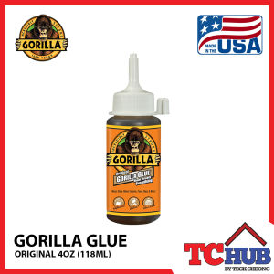 Gorilla Original Glue - 100% Waterproof/3X Expansion for Incredible Strength/Temperature Resistant/Paintable Indoor & Outdoor Craft and Repair (4Oz)